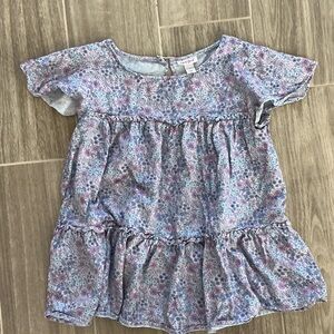 Cat & Jack Blue and Pink Floral Dress
